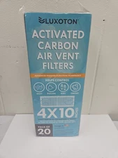 Activated Carbon Air Vent Filters for Home-20 Pieces 4" x 10" Floor Vent Luxoton