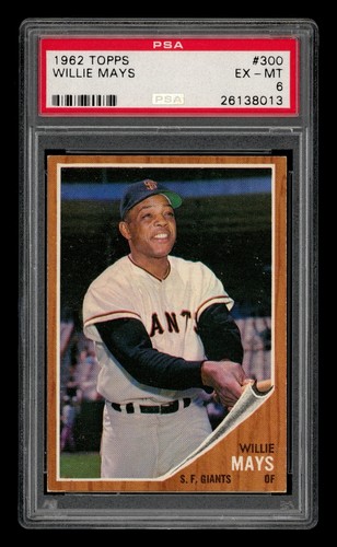1962 Topps Set-Break #300 Willie Mays PSA 6 EX-MT