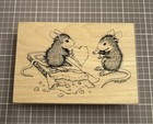 Stampa Rosa House Mouse Chocolate Heart Rubber Stamp Valentine’s Day Share Love  — photo 2