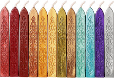 12 Pack Sealing Wax Sticks With Wicks Antique Stamp Wax Craft Letter Seal