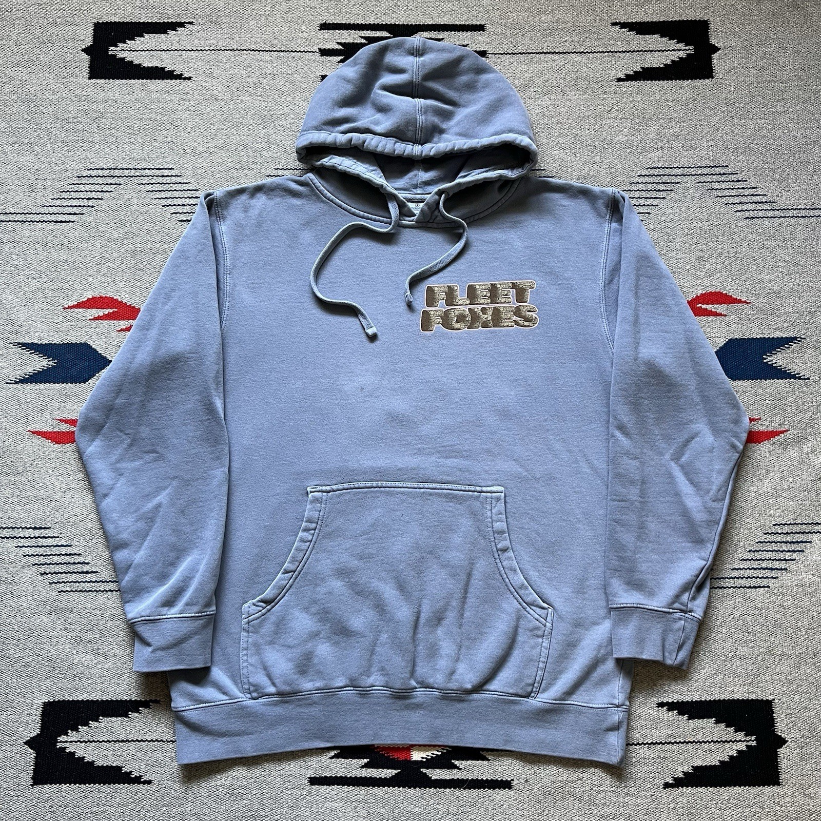 RARE Fleet Foxes 2023 Shore Your Band Hoodie Merch Mens Size Medium Blue
