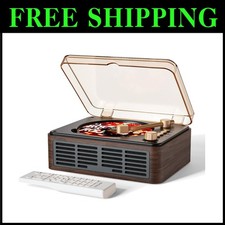 Retro CD Player with Speakers Bluetooth FM Radio