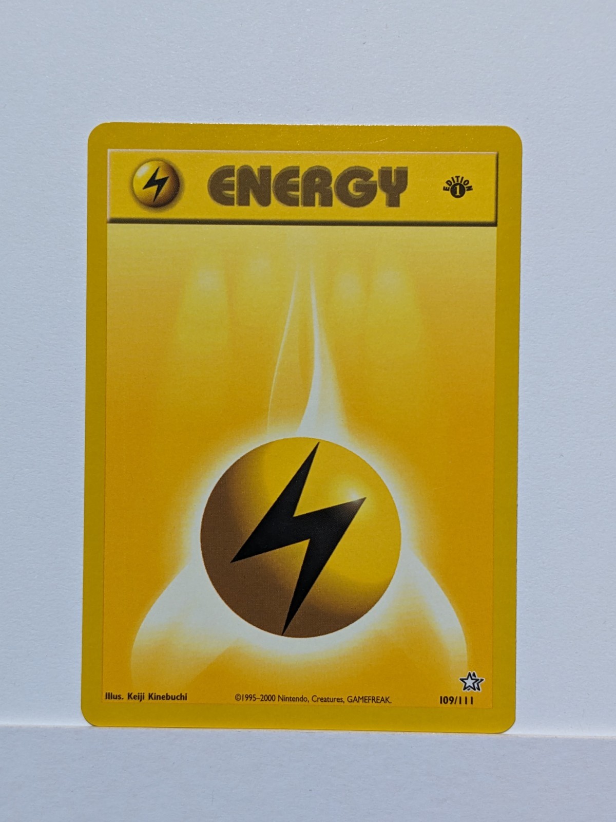 Yellow Lightning Energy 1st Edition Neo Genesis 109/111 Pokemon Card - NM