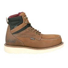 Justin Original Workboots Hardwire 6 Inch Waterproof Steel Toe Work  Mens Brown