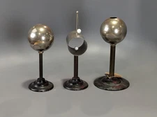 1910s Electrostatic Lot Physics Lab Nickel Plated Laboratory Antique Scientific