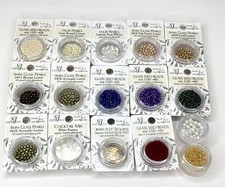 SJ Designs Czech Glass Seed Beads Pearls Needlepoint Embellishments Lot 16