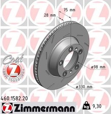 1x ZIMMERMANN Bremsscheibe COAT Z 460.1582.20 für PORSCHE PANAMERA 970 971 Sport