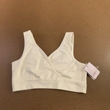 Auden Womens Size Medium White Wireless Pullover Nursing Bra NWT