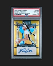 2024 Panini Select WNBA Rickea Jackson RC Signature Gold Auto 9/10 PSA 10 POP 2
