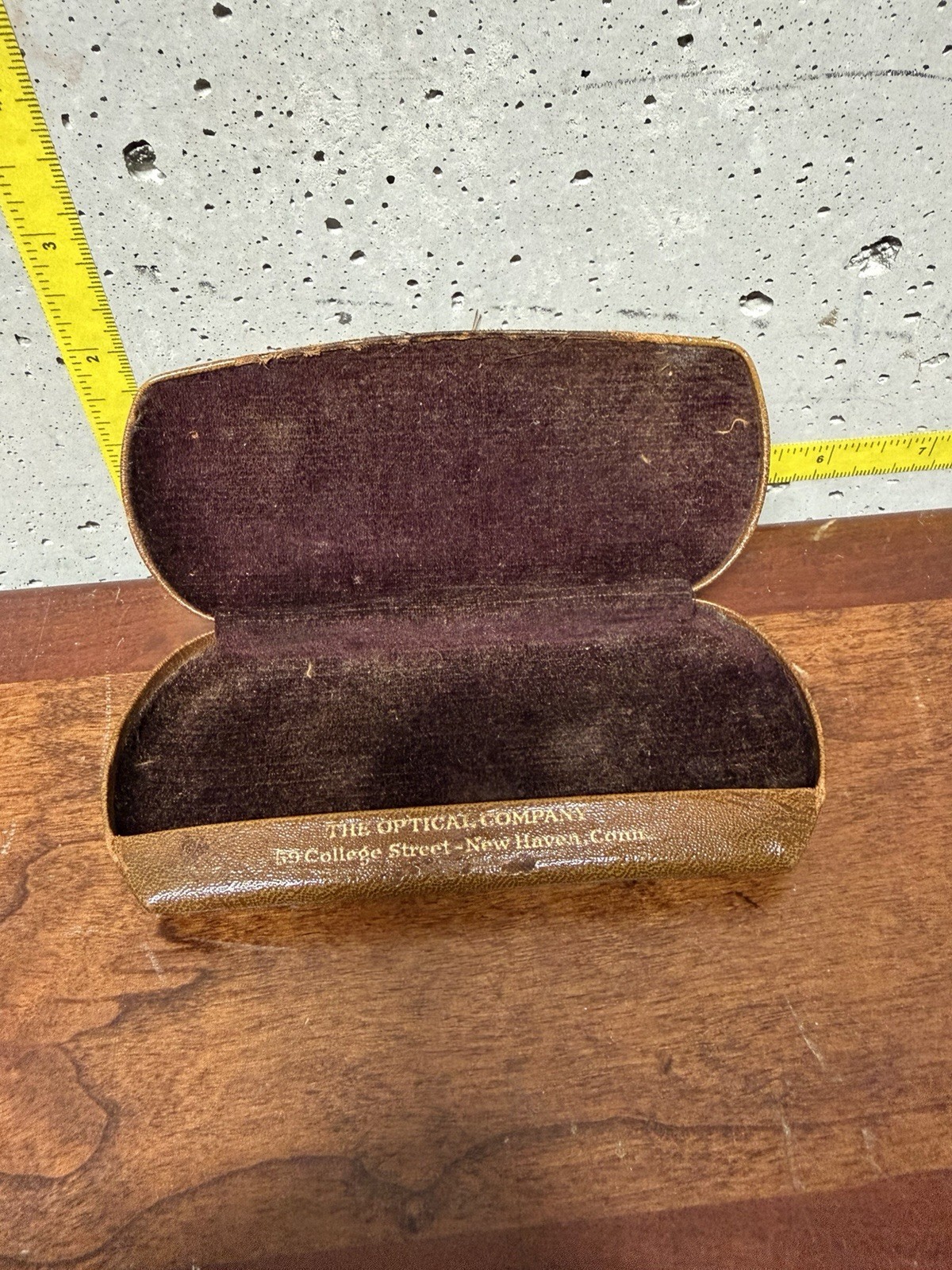 Vintage Eyeglass Case Clamshell Velvet Lining For Spectacles Etc. New ...