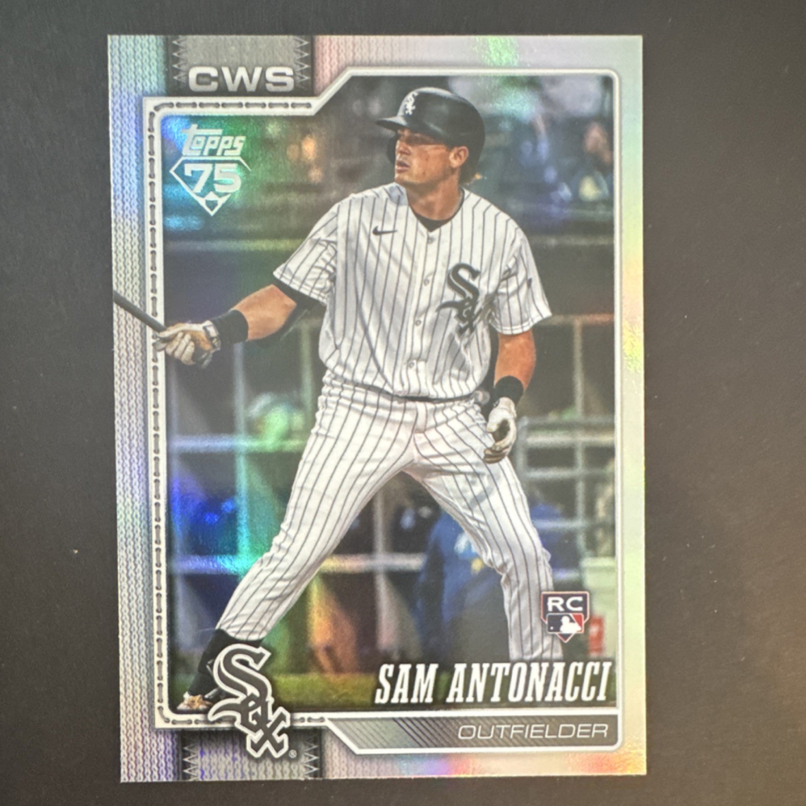 Topps 2026 Update Series Sam Antonacci US301 Rookie Card Rainbow Foil White Sox