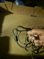Vinyl Covered Steel Security Cable With Looped Ends For Padlock Or U-LOCK