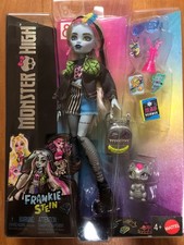 Monster High Mattel 80 FRANKIE STEIN Girl Doll With accessories & pet Watzie New