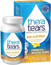 TheraTears Eye Nutrition 1200mg Omega 3 Supplement 90 Count Softgels Exp10/2026