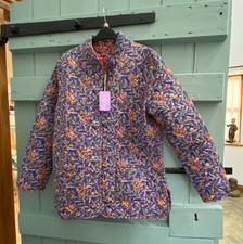 Lily Ella Reversible Faith Padded Quilted Jacket Bnwt Indian Block Print Size 12