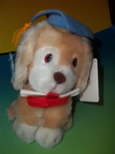 Vintage Russ Luv Pets AMBER Puppy Dog Graduation Plush 8" GUC with Tags