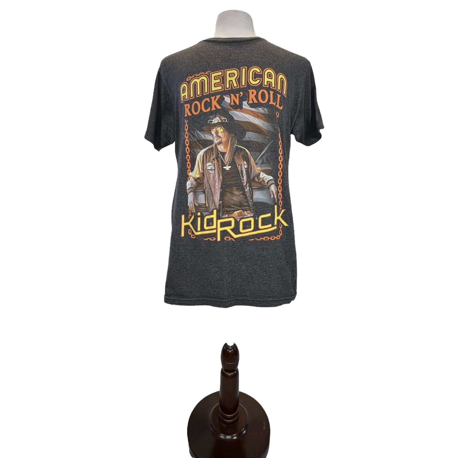 VTG Kid Rock American Rock N’ Roll Mens Large Gray T … Gem