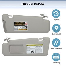 For Toyota 2008-2013 Highlander Driver Side Sun Visor Left 74320-48500-b0