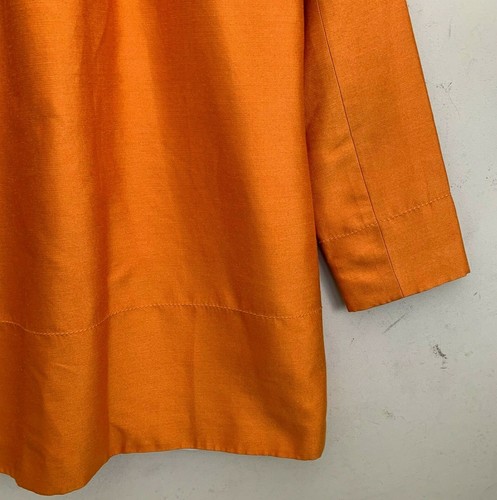 Chaqueta Banana Republic Mezcla de Seda Naranja Bolsillos con Botones Forrados Talla XS - Imagen 9 de 11