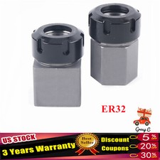 Hex & Square ER-32 Collet Block Spring Chuck Holder Set For CNC Milling Machine