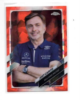 JOST CAPITO 2021 TOPPS CHROME FORMULA 1 ONE SAPPHIRE ORANGE REFRACTOR #90  /25