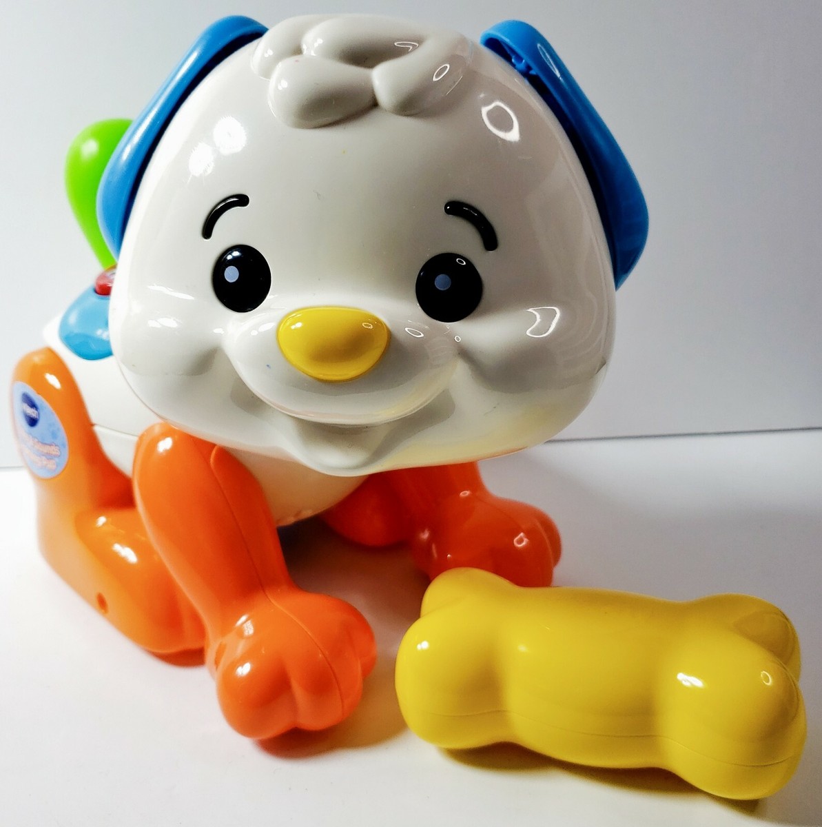 VTech Interactive Puppy with Bone Learning Toy Lights Up, Shakes and Sounds  GUC