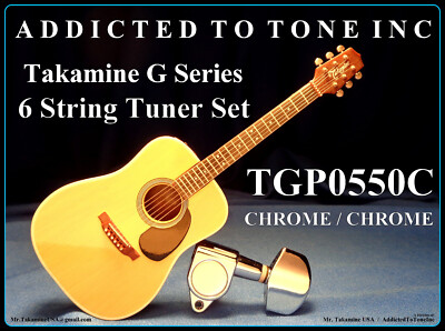 Takamine G Series TGP0550C 6 String Tuner Set / 3X3 / CHROME