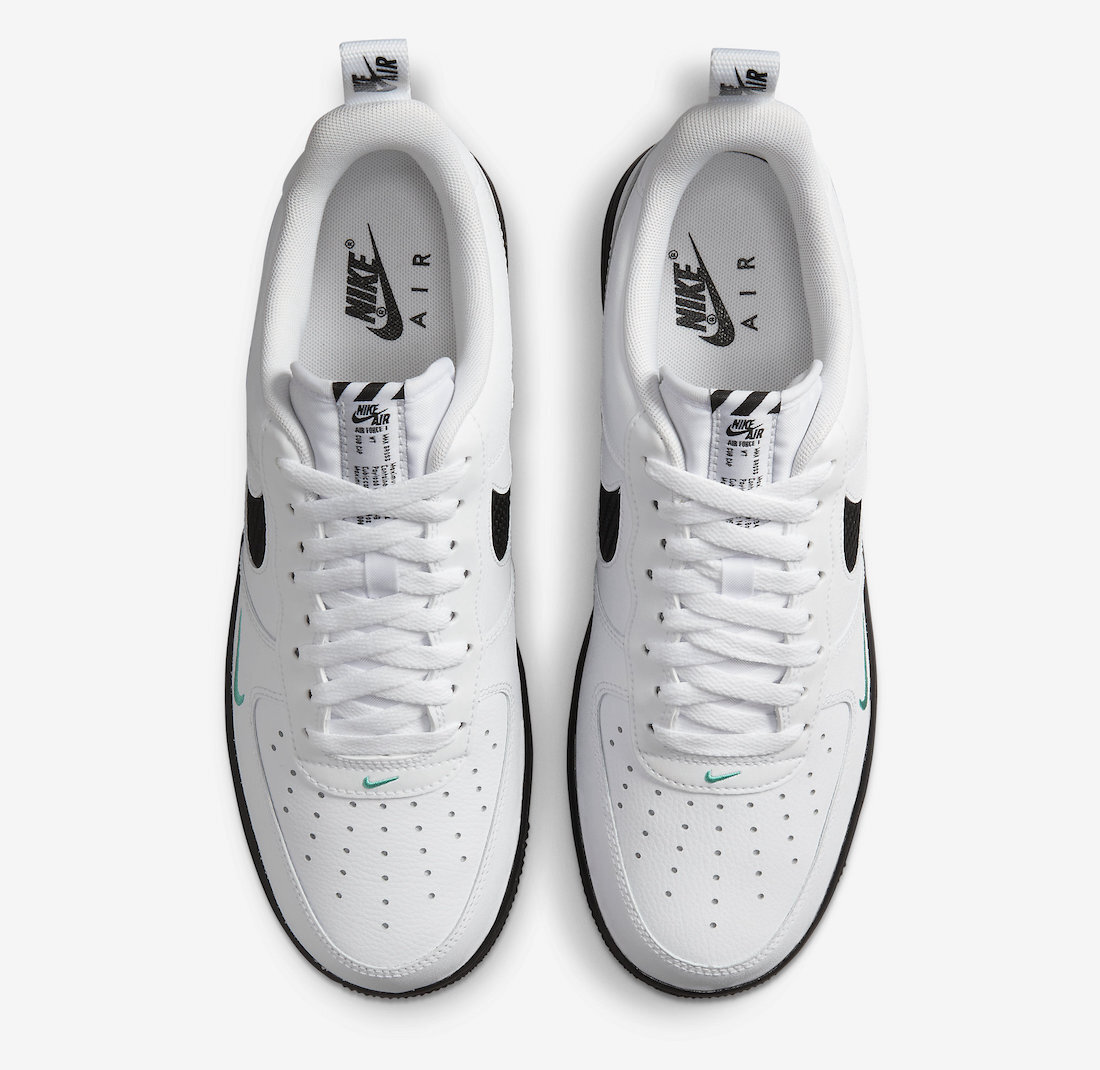 スニーカー Nike AIR FORCE 1 '07 LV8 CARBON Low White Black Teal DR0155 Air Force 1 LV8 Tiffany Teal On Foot Sneaker Review