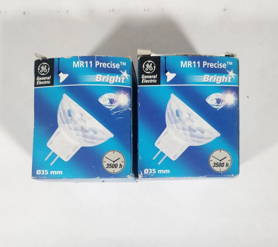 2 x 12V Light Globes MR11 20W M54 FST Ba15D General Electric 30778 - Image 2 of 4