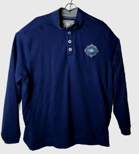 Disney Cruise Line Men XXL 2019 Disney Cruise Line Polo Long Sleeve Shirt Blue - Picture 1 of 6