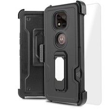 For Motorola Moto G Play/Stylus/Power 2021 Case Stand Cover /Belt Clip Holster