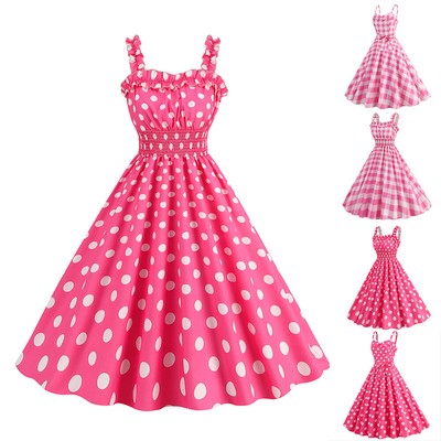 Retro Women Vintage Rockabilly Swing Dress Womens 1950s/60s Evening Party Prom