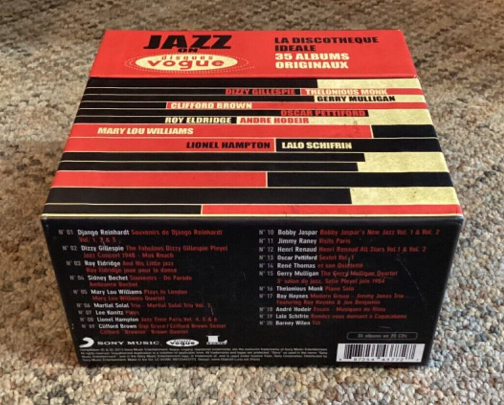 Jazz On Disques Vogue - 35 Original Albums (2013) 20xCD Box Set w&frasl;Booklet  VG+
