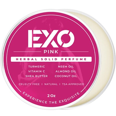 EXO Pink Herbal Perfume For Women, Floral & Oriental, Solid Perfume, 2 oz