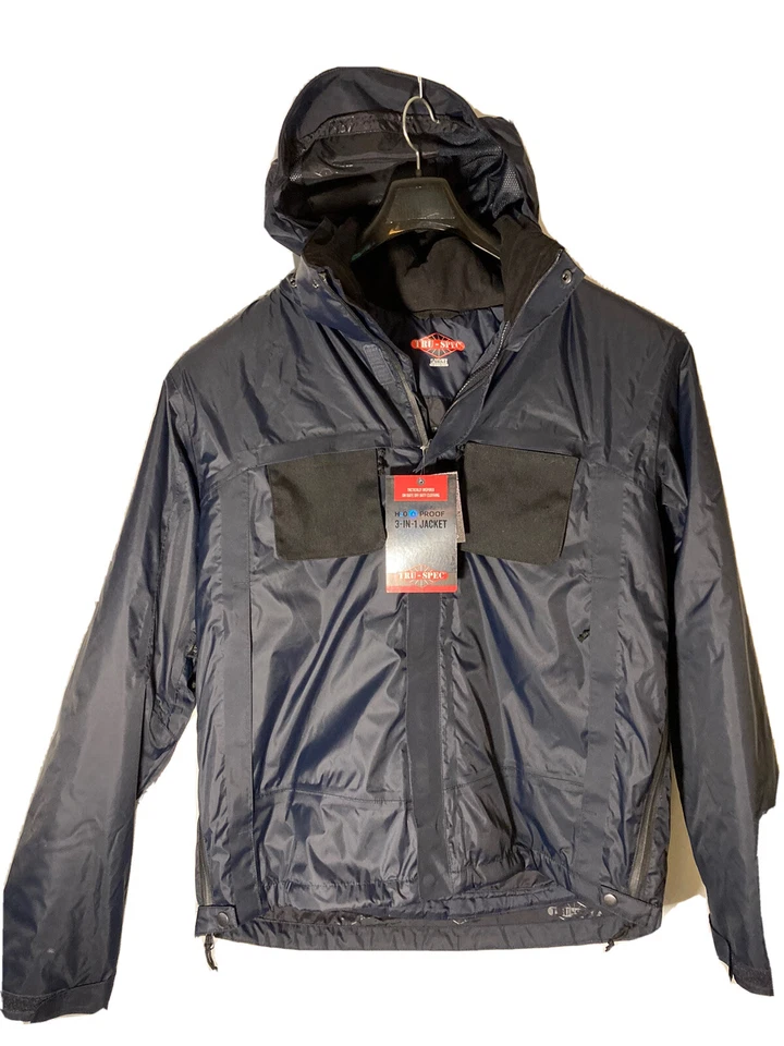 Tru Spec 2414 H2O Proof -3 in 1 Jacket-Hooded-Removable Lining-Men L-Navy-NEW WT - Image 2 of 4