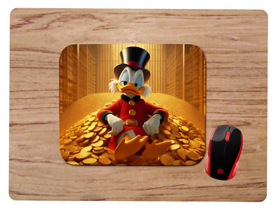 SCROOGE MCDUCK GOLD COINS CUSTOM DESIGN MOUSE PAD MOUSEPAD DESK MAT PC GAMING