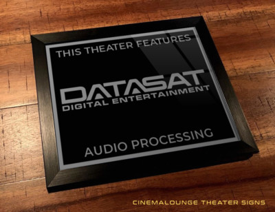 Framed 8'' x 10'' Home Theater / Cinema Sign - Datasat