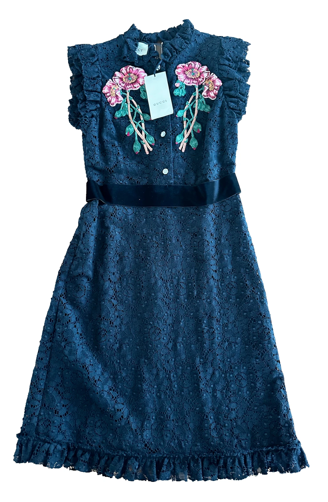 Gucci Runway Belted Midi Ball Dress Evening Cocktail Dress Summer Dress XS
