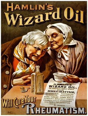 7589.Decoration Poster.Home Room wall art design print.Hamlin Wizard Oil.Rheuma