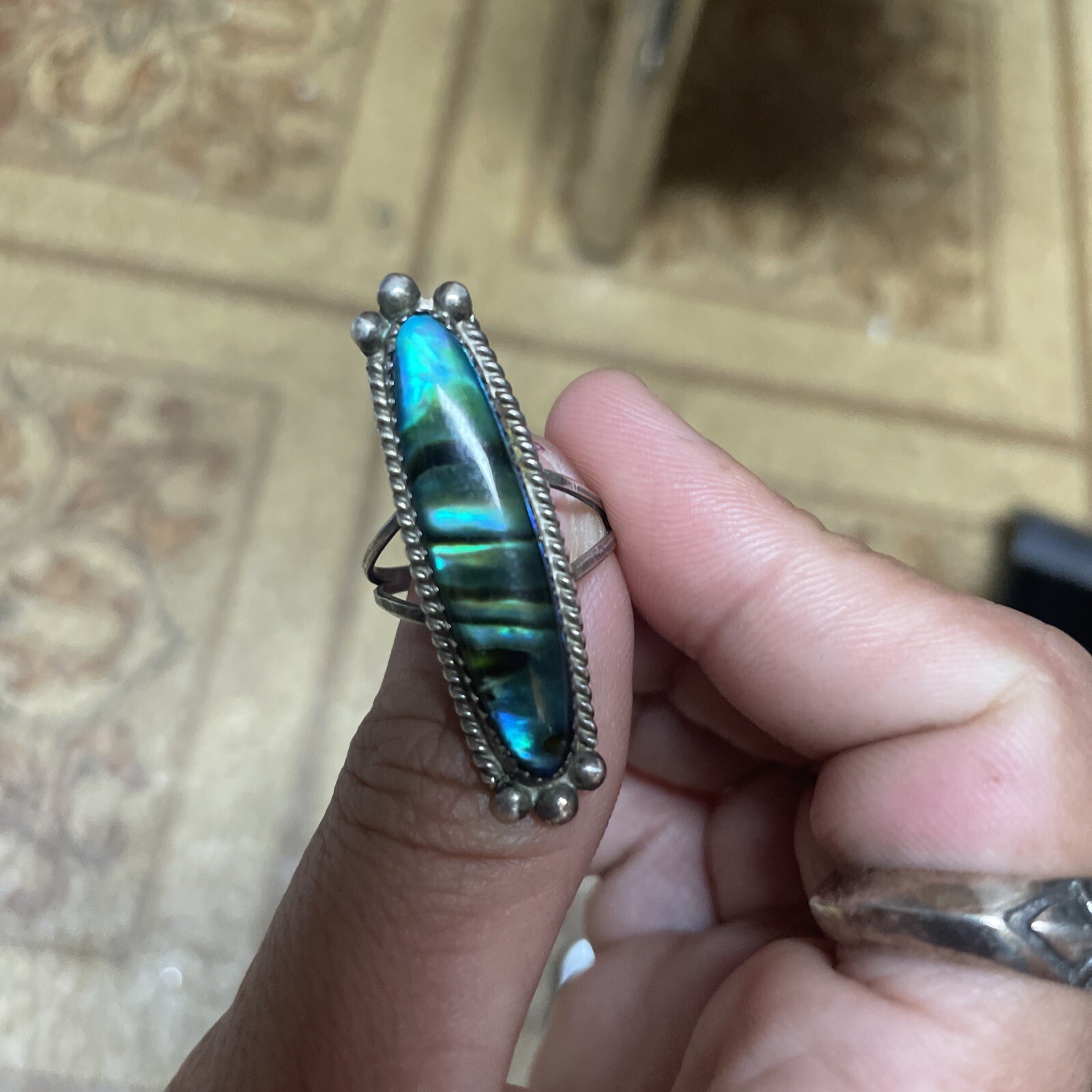 Sterling Silver Ring With Abalone Shell - image 6