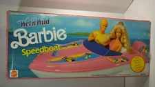 Wet 'n Wild SPEEDBOAT Barbie MIB 1989 Mattel # 7494 New in Box barbie ken boat
