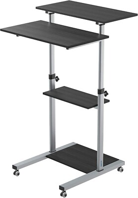 BONTEC Mobiler Arbeitsplatz Kompakt Standcomputer Präsentationswagen Ergonomisch 