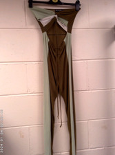 PRETTYLITTLETHING KHAKI/GREEN STRECH STRAPLESS JUMPSUIT - SIZE 8 - VERY GOOD CON