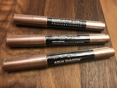 Lot Of 3 Make Up For Ever Aqua Shadow Waterproof Eye Shadow Pencil 20E - SEALED!