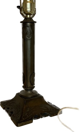Vintage B&H(Bradley & Hubbard) Brass Table Lamp base-art nouveau/lily pads - Picture 5 of 16