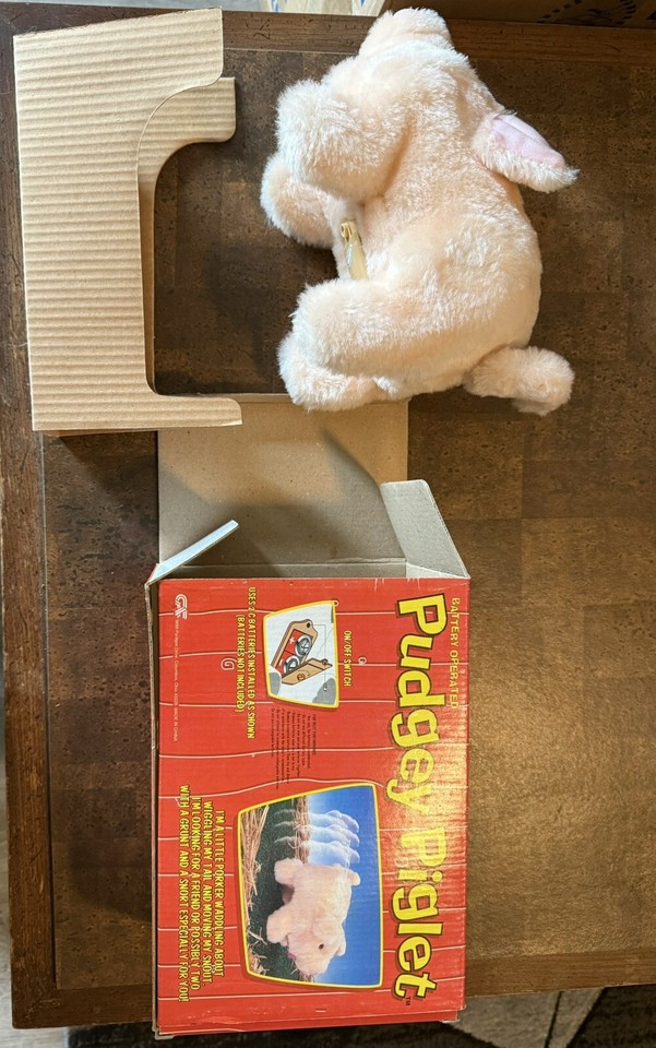 Vintage 1986 Pudgey Piglet Plush Toy In Original Box New eBay