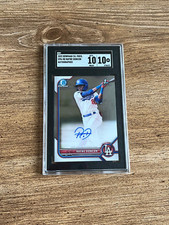 2022 Bowman Chrome Draft Rayne Doncon Chrome Base Auto Graded SGC 10/10 Dodgers