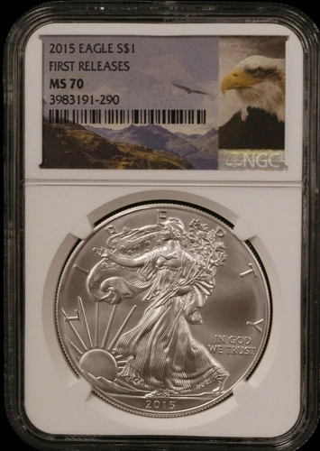 2015 Silver Eagle First Release NGC MS70  (022PID)