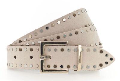 Tamaris Leather Belt W90 Gürtel Dark Vanilla beige Neu
