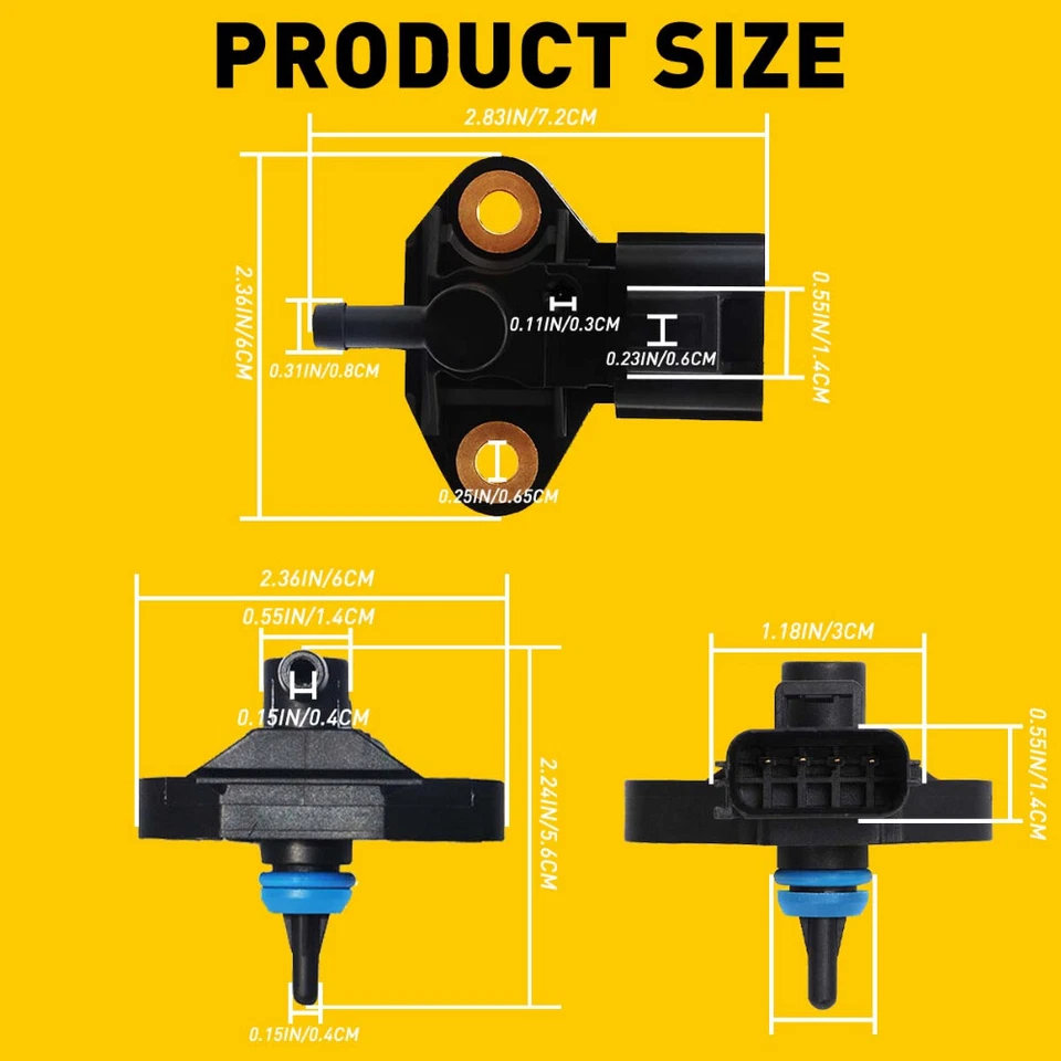 Sensor de presión de riel de inyección de combustible para Ford Five Hundred/Freestar 2005-2007 nuevo Foto 2 de 4